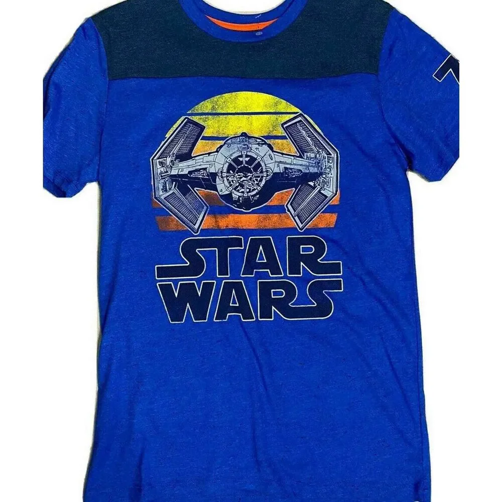 Star Ward Mens T-Shirt -Retro Colorful Tie Fighter‎ Logo Image Fifth Sun Small